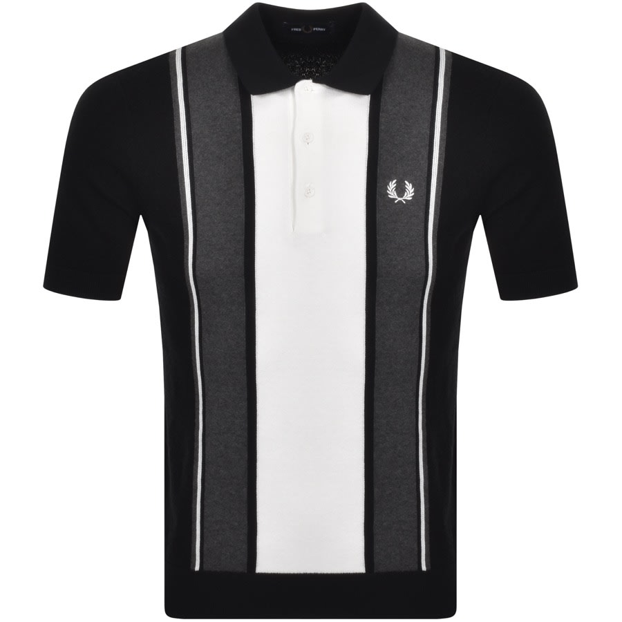 Alternative Image for ProductFred Perry Short Sleeve Knit Polo T Shirt Black1